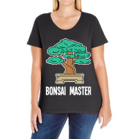 Bonsai Tree Design For Miniature Plants Fans Bonsa Ladies Curvy T-shirt | Artistshot