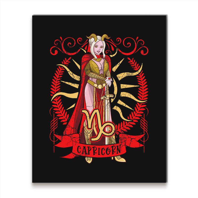 Capricorn Warrior Zodiac Sign Horoscope Astrology  Metal Print Vertical | Artistshot