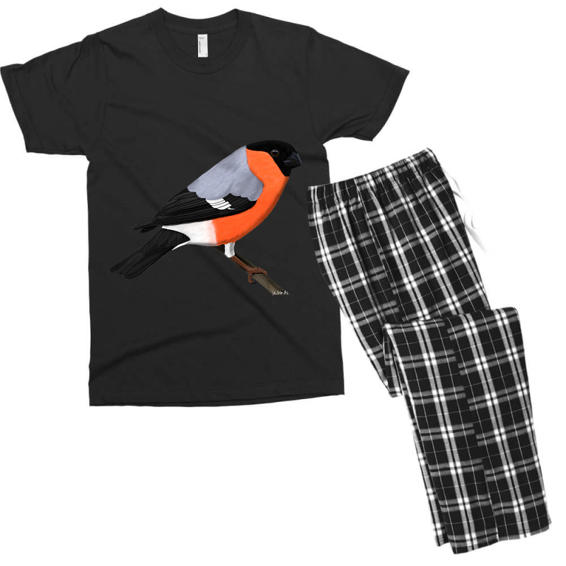 Bullfinch Bird Birdlover Birdwatcher Animal Biolog Men's T-shirt Pajama Set by GwendalyForsberg | Artistshot