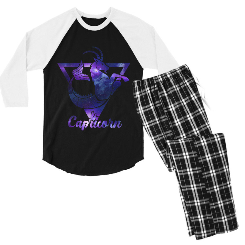 Capricorn Zodiac Sign Sea Goat Astrology January B Men's 3/4 Sleeve Pajama Set | Artistshot