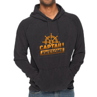 Captain Awesome Anchor Sailing Sailor Sail Vintage Hoodie | Artistshot