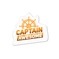 Captain Awesome Anchor Sailing Sailor Sail Sticker | Artistshot