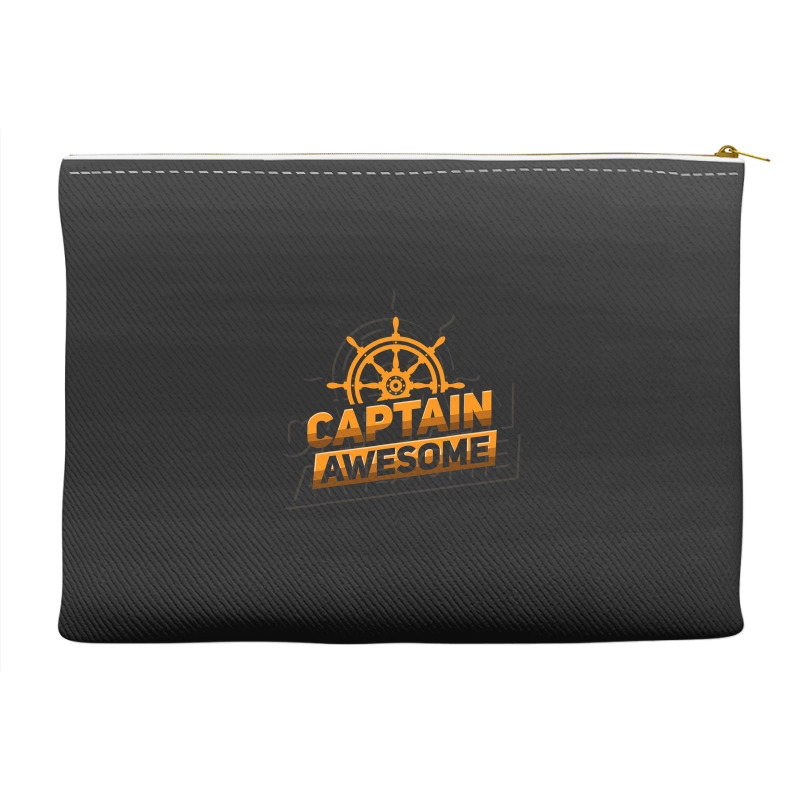 Captain Awesome Anchor Sailing Sailor Sail Accessory Pouches | Artistshot