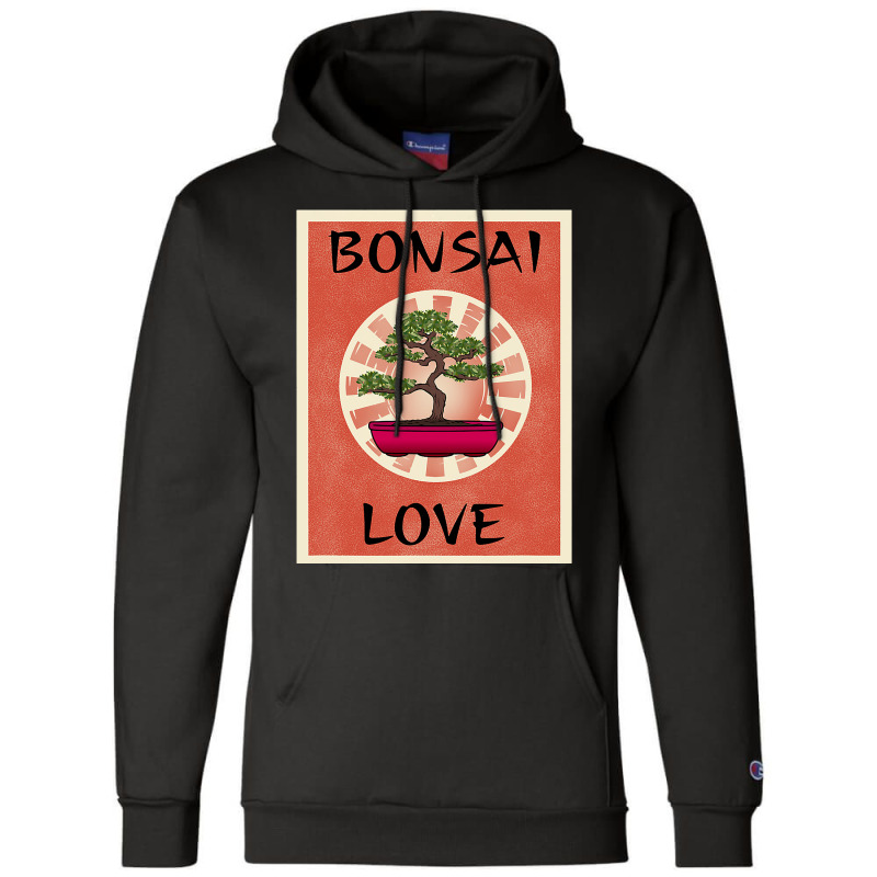 Bonsai Love Miniature Tree Plant Gardening Lover M Champion Hoodie | Artistshot