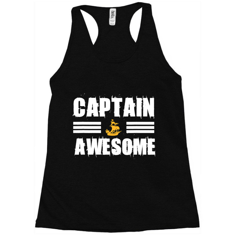 Captain Awesome Sailing Sailor Sail Racerback Tank by NouraMetcalf | Artistshot