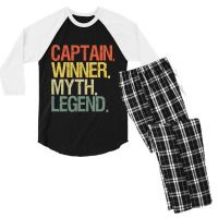 Captain Boat Airline Pilot 1 Men's 3/4 Sleeve Pajama Set | Artistshot