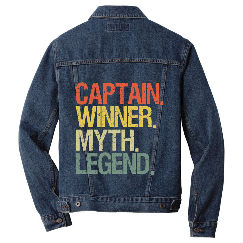 Captain Boat Airline Pilot 1 Men Denim Jacket | Artistshot