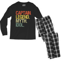 Captain Boat Airline Pilot Men's Long Sleeve Pajama Set | Artistshot