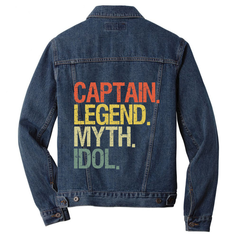 Captain Boat Airline Pilot Men Denim Jacket | Artistshot