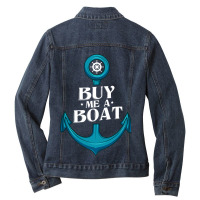 Buy Me A Boat Ladies Denim Jacket | Artistshot