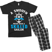 A Smooth Sea Never Made A Skilled Sailor Anchor Re Men's T-shirt Pajama Set | Artistshot