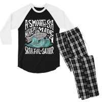 A Smooth Sea Never Made A Skillful Sailor Vintage  Men's 3/4 Sleeve Pajama Set | Artistshot