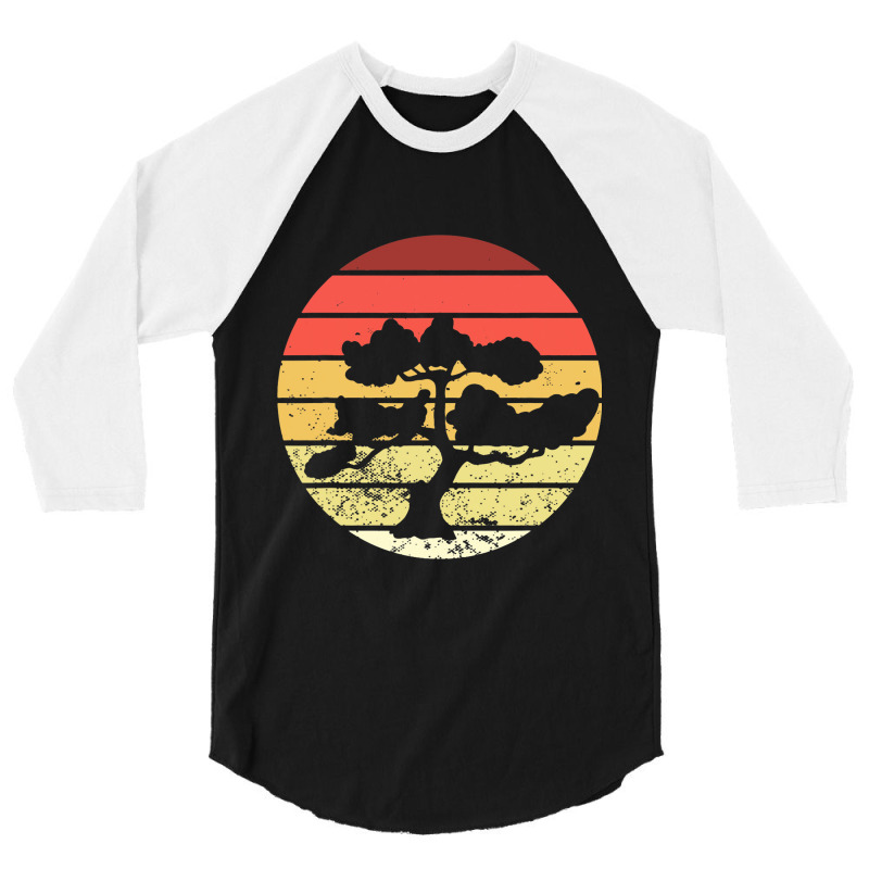 Beach Bonsai Tree Sun Retro Vintage Apparel 3/4 Sleeve Shirt | Artistshot