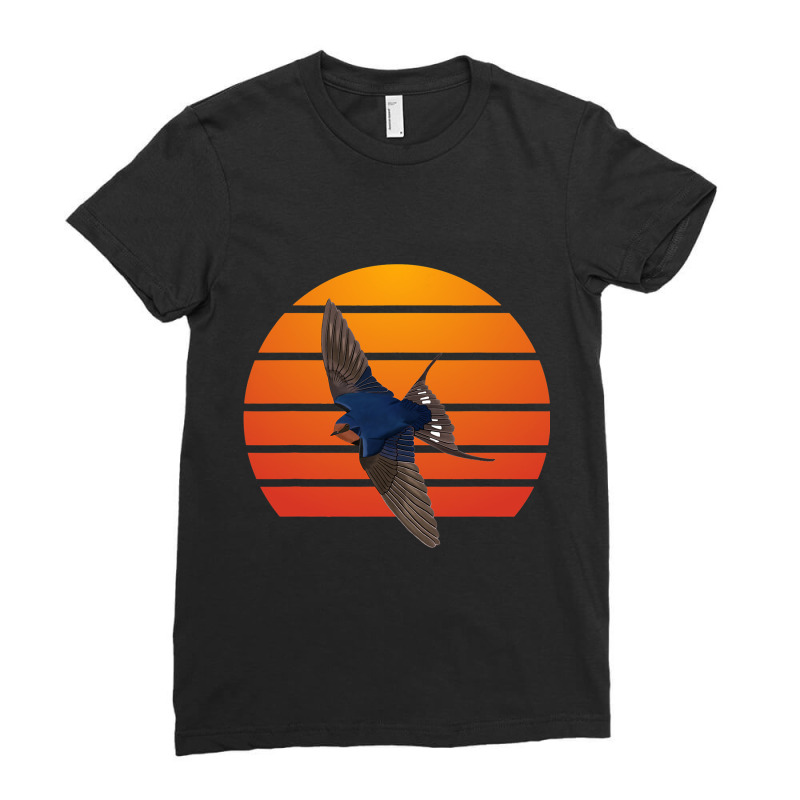 Barn Swallow Bird Animal Biologist Birdwatching Bi Ladies Fitted T-Shirt by AlicenHewlett | Artistshot