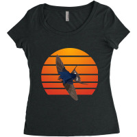 Barn Swallow Bird Animal Biologist Birdwatching Bi Women's Triblend Scoop T-shirt | Artistshot