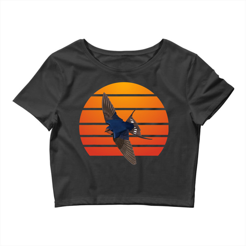 Barn Swallow Bird Animal Biologist Birdwatching Bi Crop Top by AlicenHewlett | Artistshot