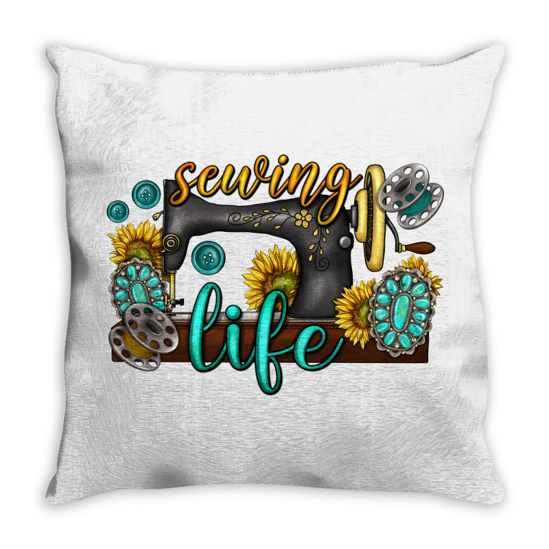 Sewing Life Western Throw Pillow | Artistshot