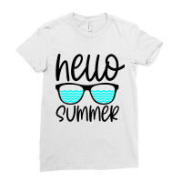 Hello Summer Ladies Fitted T-shirt | Artistshot