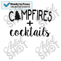 Womens Campfires Plus Cocktails Raglan Baseball Tee Sublimation Transfer | Artistshot