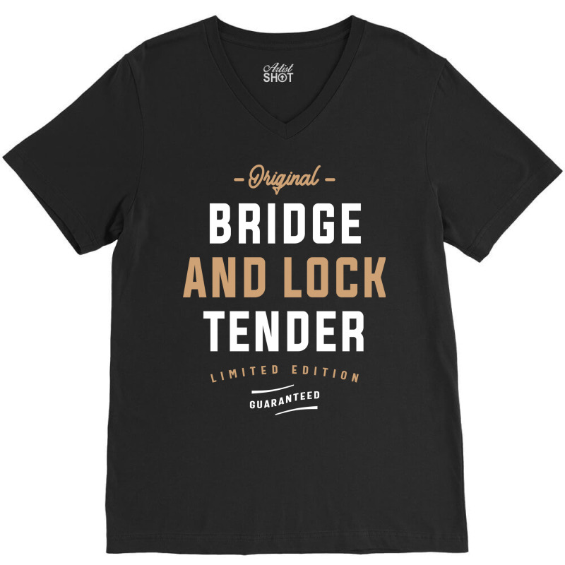 Original Bridge And Lock Tender Limited Edition V-Neck Tee by cidolopez | Artistshot