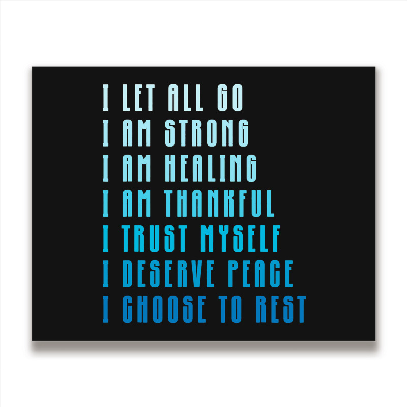 Bedtime Affirmations Adults Physical Selfcare Airl Metal Print Horizontal | Artistshot