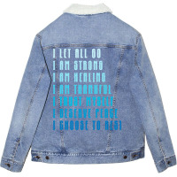 Bedtime Affirmations Adults Physical Selfcare Airl Unisex Sherpa-lined Denim Jacket | Artistshot