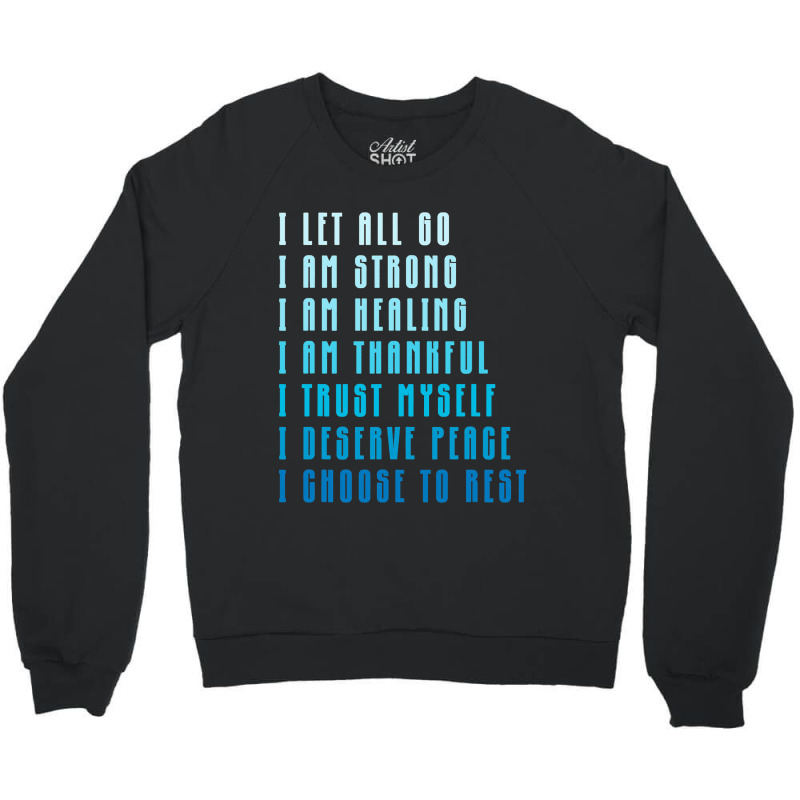 Bedtime Affirmations Adults Physical Selfcare Airl Crewneck Sweatshirt | Artistshot