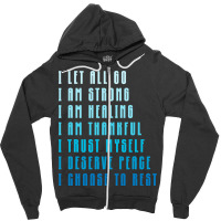 Bedtime Affirmations Adults Physical Selfcare Airl Zipper Hoodie | Artistshot