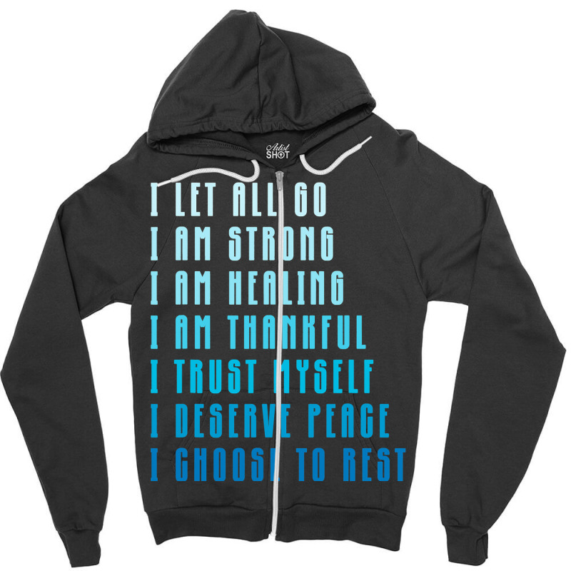 Bedtime Affirmations Adults Physical Selfcare Airl Zipper Hoodie | Artistshot