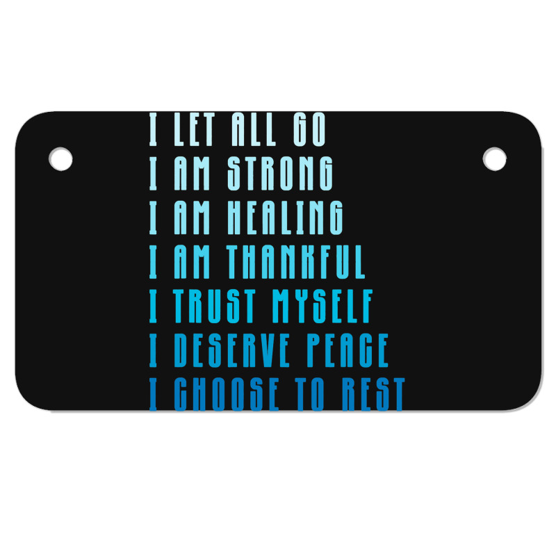 Bedtime Affirmations Adults Physical Selfcare Airl Motorcycle License Plate | Artistshot