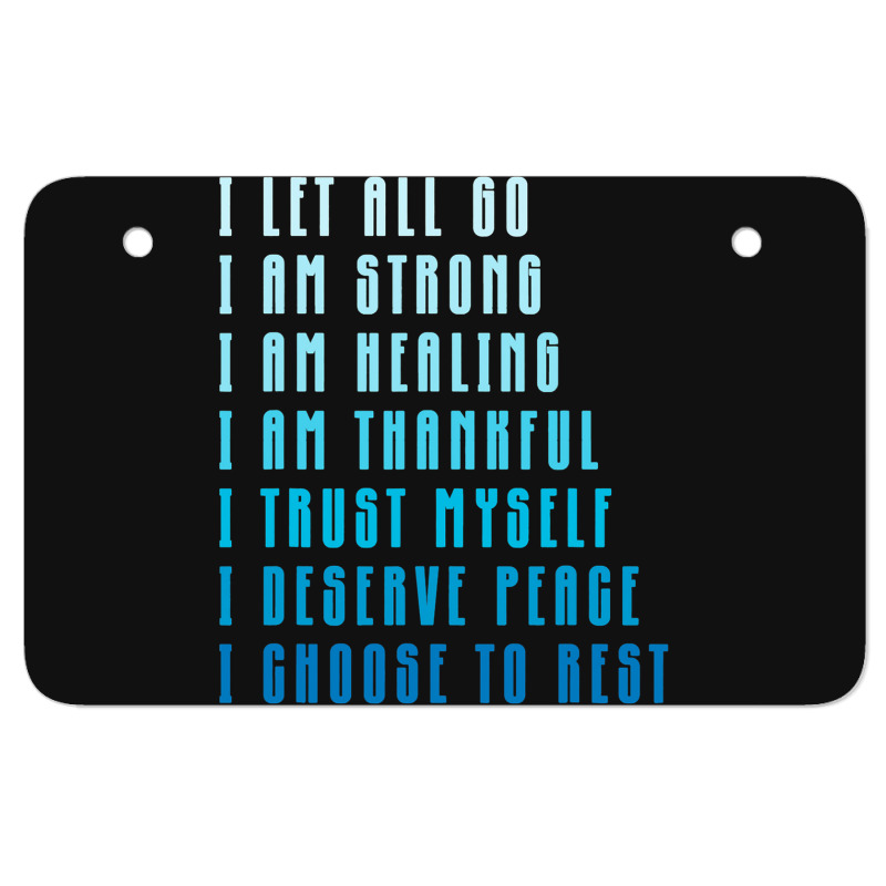 Bedtime Affirmations Adults Physical Selfcare Airl Atv License Plate | Artistshot