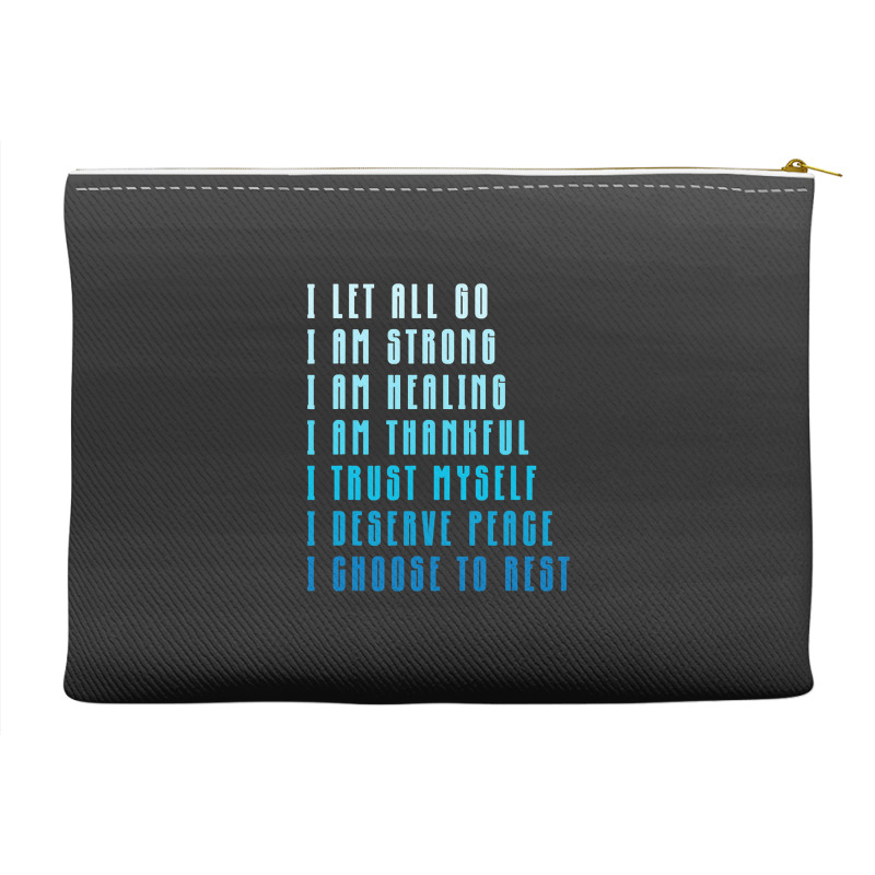 Bedtime Affirmations Adults Physical Selfcare Airl Accessory Pouches | Artistshot