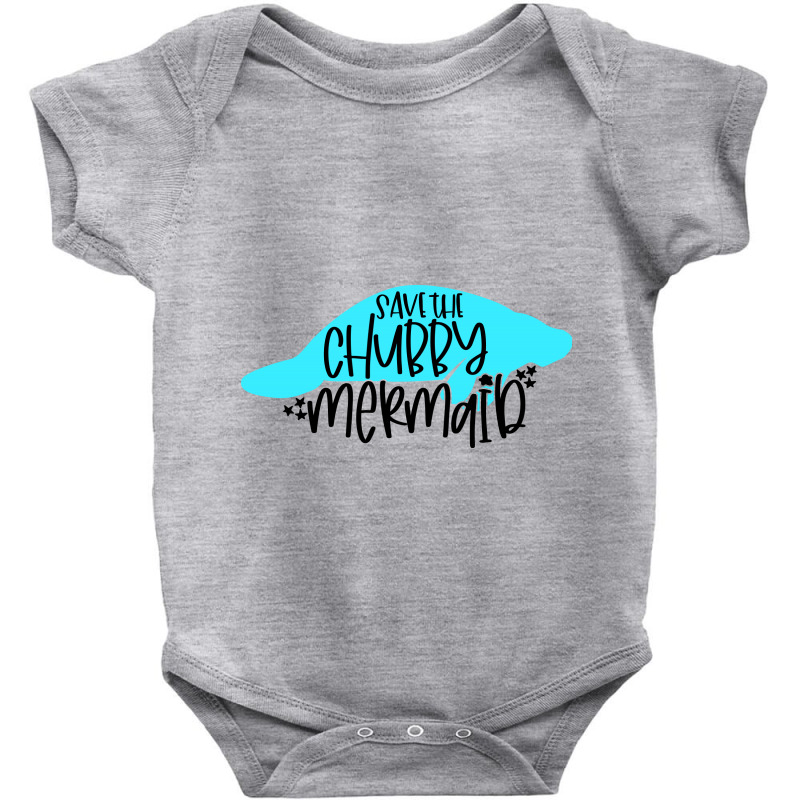 Save The Chubby Mermaid Baby Bodysuit by Purpleblobart | Artistshot