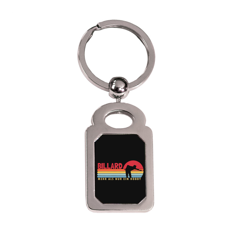 Billiards More Than A Hobby Snooker Pool Table Silver Rectangle Keychain | Artistshot