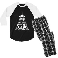 Aviation Apparel For Men Airplane For Pilots Aviat Men's 3/4 Sleeve Pajama Set | Artistshot