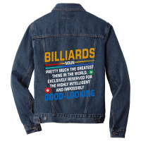 Billiards Noun Definition Billiards Player Pool Sn Men Denim Jacket | Artistshot