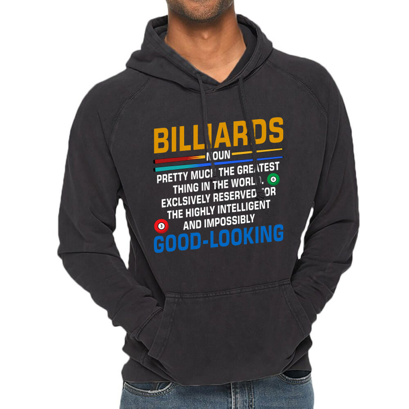 Billiards Noun Definition Billiards Player Pool Sn Vintage Hoodie | Artistshot