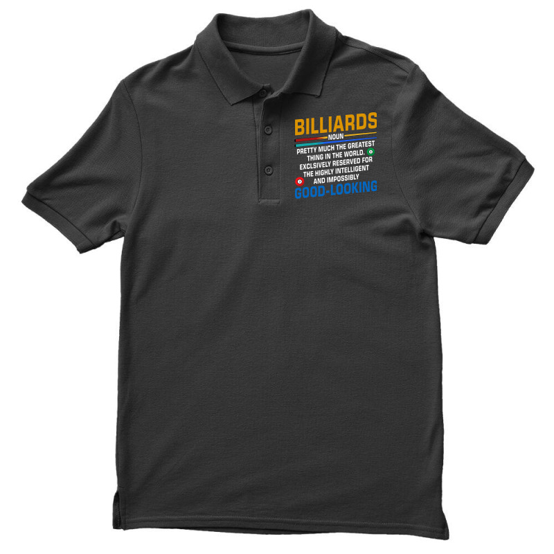 Billiards Noun Definition Billiards Player Pool Sn Men's Polo Shirt | Artistshot