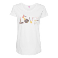 Hairstylist Gift Hairdresser Dryer Scissors Love Hairstylist T Shirt Maternity Scoop Neck T-shirt | Artistshot