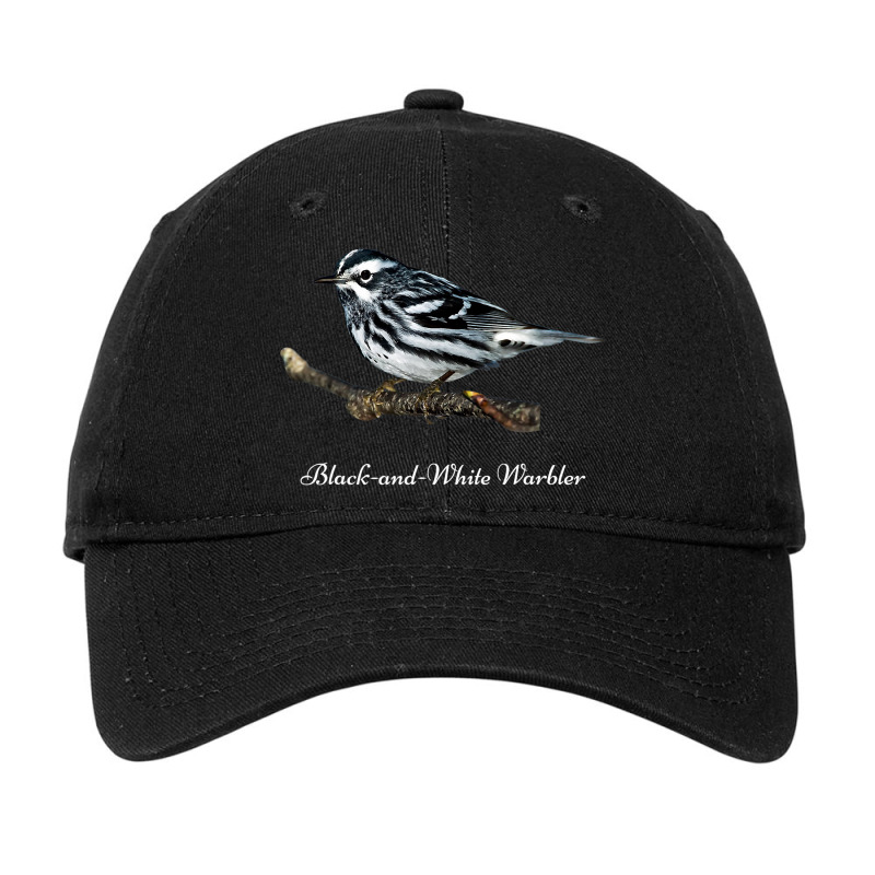 Bird Blackandwhite Warbler Ornithology Adjustable Cap by LynettStacey | Artistshot