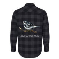 Bird Blackandwhite Warbler Ornithology Flannel Shirt | Artistshot