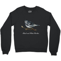 Bird Blackandwhite Warbler Ornithology Crewneck Sweatshirt | Artistshot