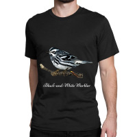 Bird Blackandwhite Warbler Ornithology Classic T-shirt | Artistshot