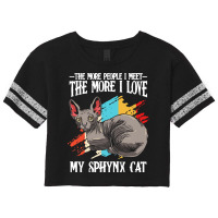 Sphynx Cat T  Shirt Sphynx Cat   The More People I Meet   Cat Lover T Scorecard Crop Tee | Artistshot