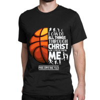 Basketball Christian Saying Motivational Words Ins Classic T-shirt | Artistshot