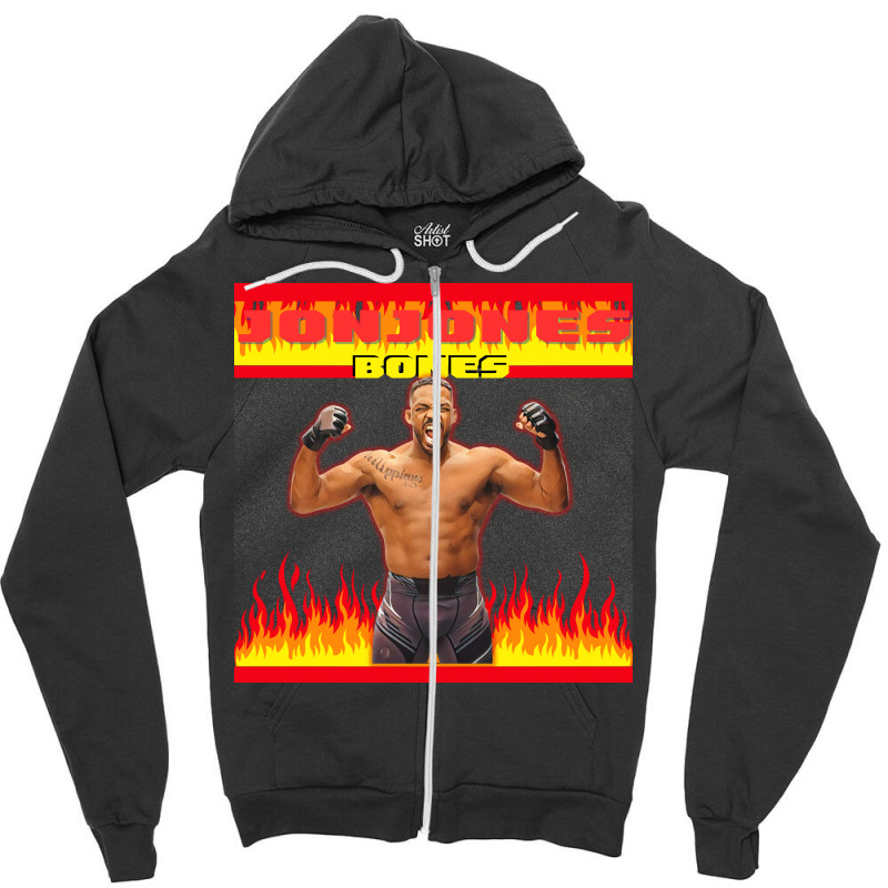 Jon Bones Jones Zipper Hoodie by mustbuy | Artistshot