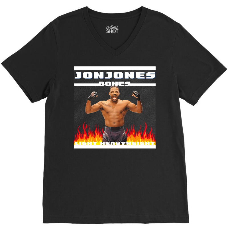 Jon Bones Jones V-Neck Tee by mustbuy | Artistshot