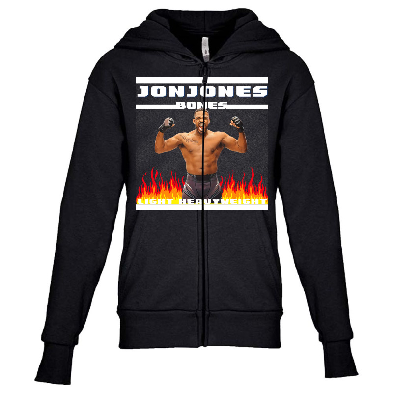 Jon Bones Jones Youth Zipper Hoodie by mustbuy | Artistshot