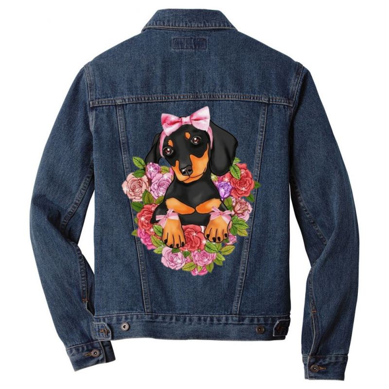 Dachshund Men Denim Jacket | Artistshot