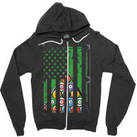 Billiard Rack Usa American Flag Billiards Player S Zipper Hoodie | Artistshot